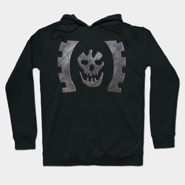 Mad Max Scrotus Logo- Metal Hoodie by wyattd